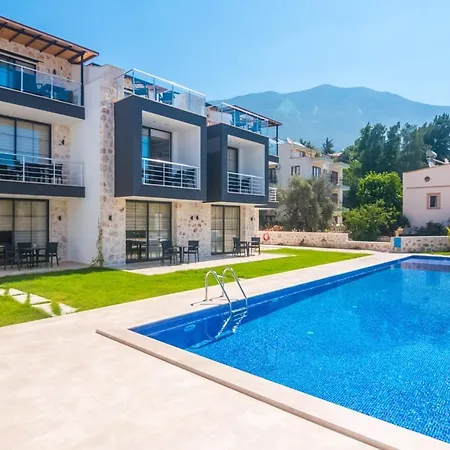 Stone House Aparts 1 1 Mit Zwei Balkone Und Poolblick Kalkan No 4