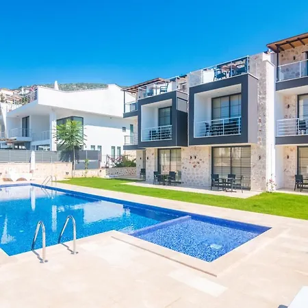 Stone House Aparts 1 1 Mit Zwei Balkone Und Poolblick Kalkan No 4 Apartament *